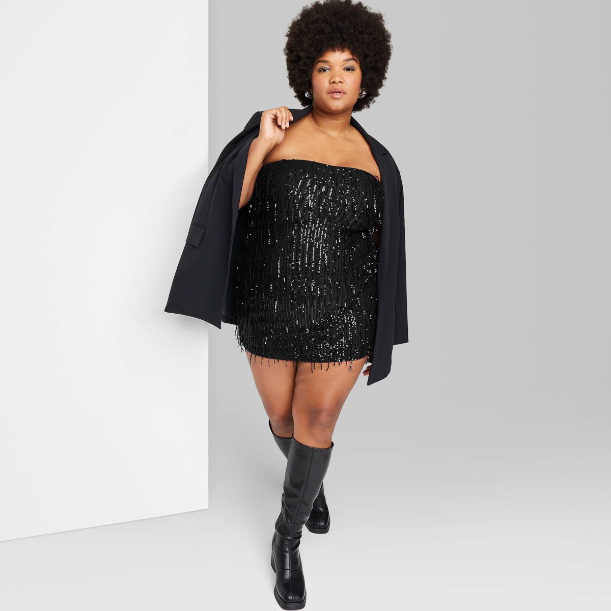 Women's Tube Sequin Fringe Mini Bodycon Dress - Wild Fable™ | Target