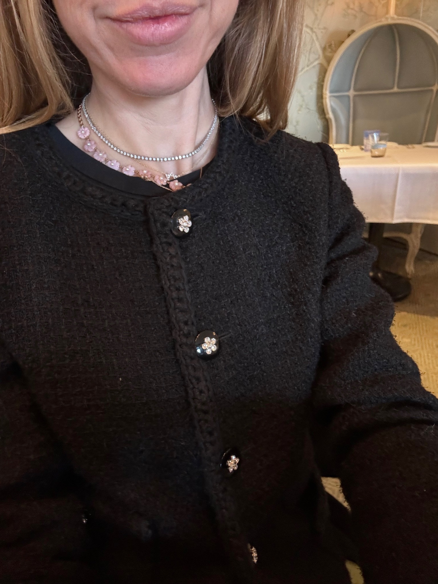 Tweed jacket is Chanel! Linked similar 🖤