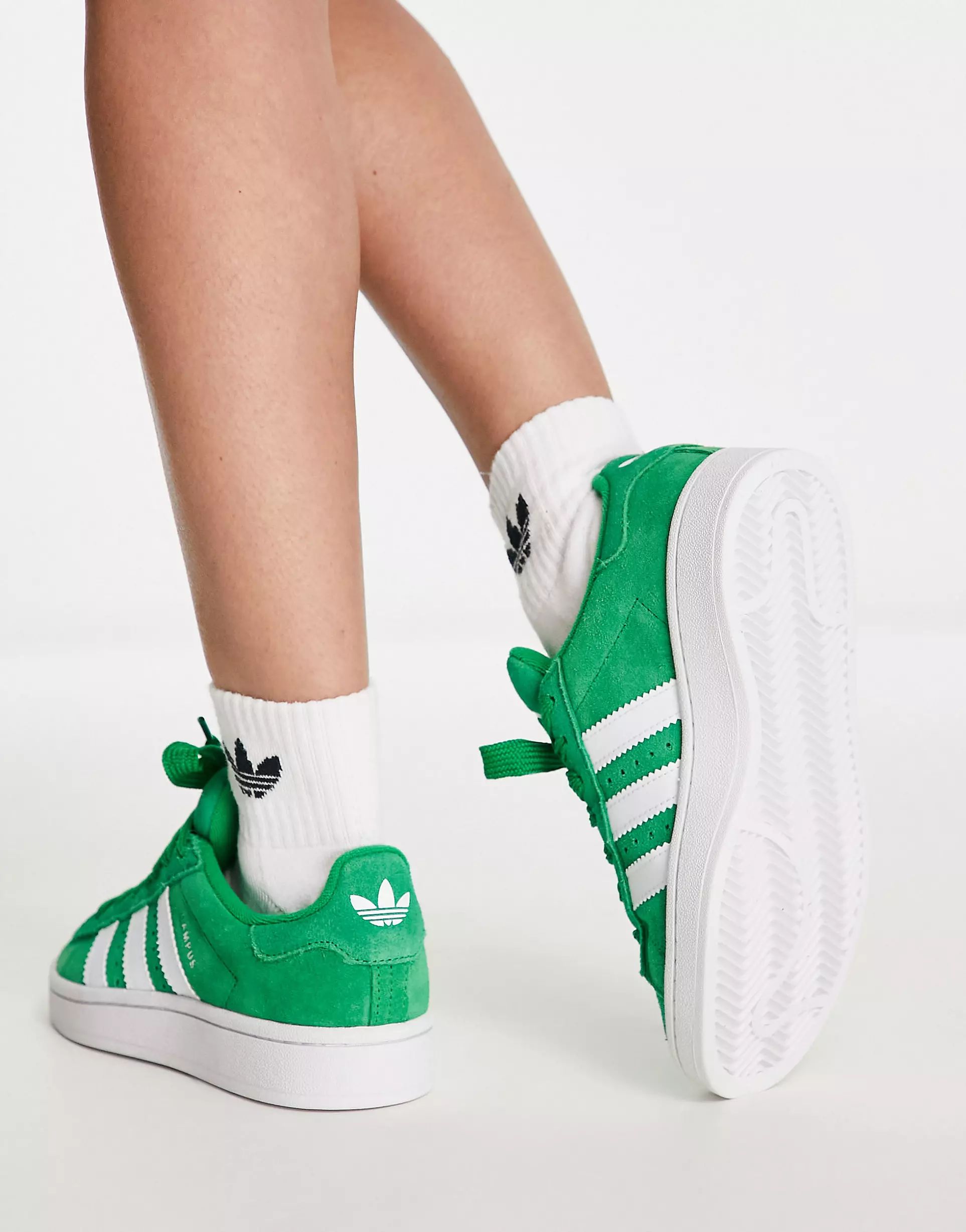 adidas Originals Campus 00s trainers in green and white | ASOS | ASOS (Global)