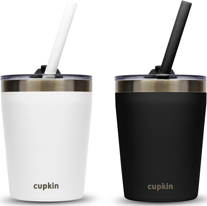 Cupkin Stackable Stainless Steel Kids Cups for Toddlers (EASY to Clean) - Set of 2 Powder Coated ... | Amazon (US)