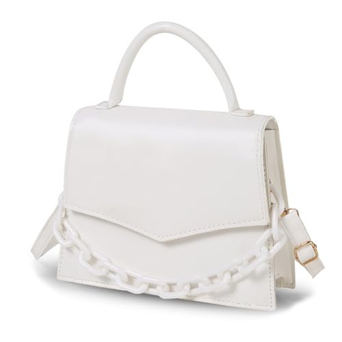 BIBDOO Mini Purses for Women Small Handbag Cute Crossbody Bag (White) | Amazon (US)