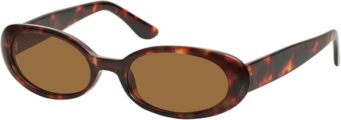 mosanana Retro Tiny Oval Sunglasses for Women Trendy Small Face Narrow Style MS52359 | Amazon (US)