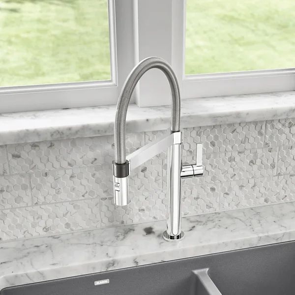Culina Mini Semi-Pro Pull Down Single Handle Kitchen Faucet with Magnetic Docking | Wayfair North America