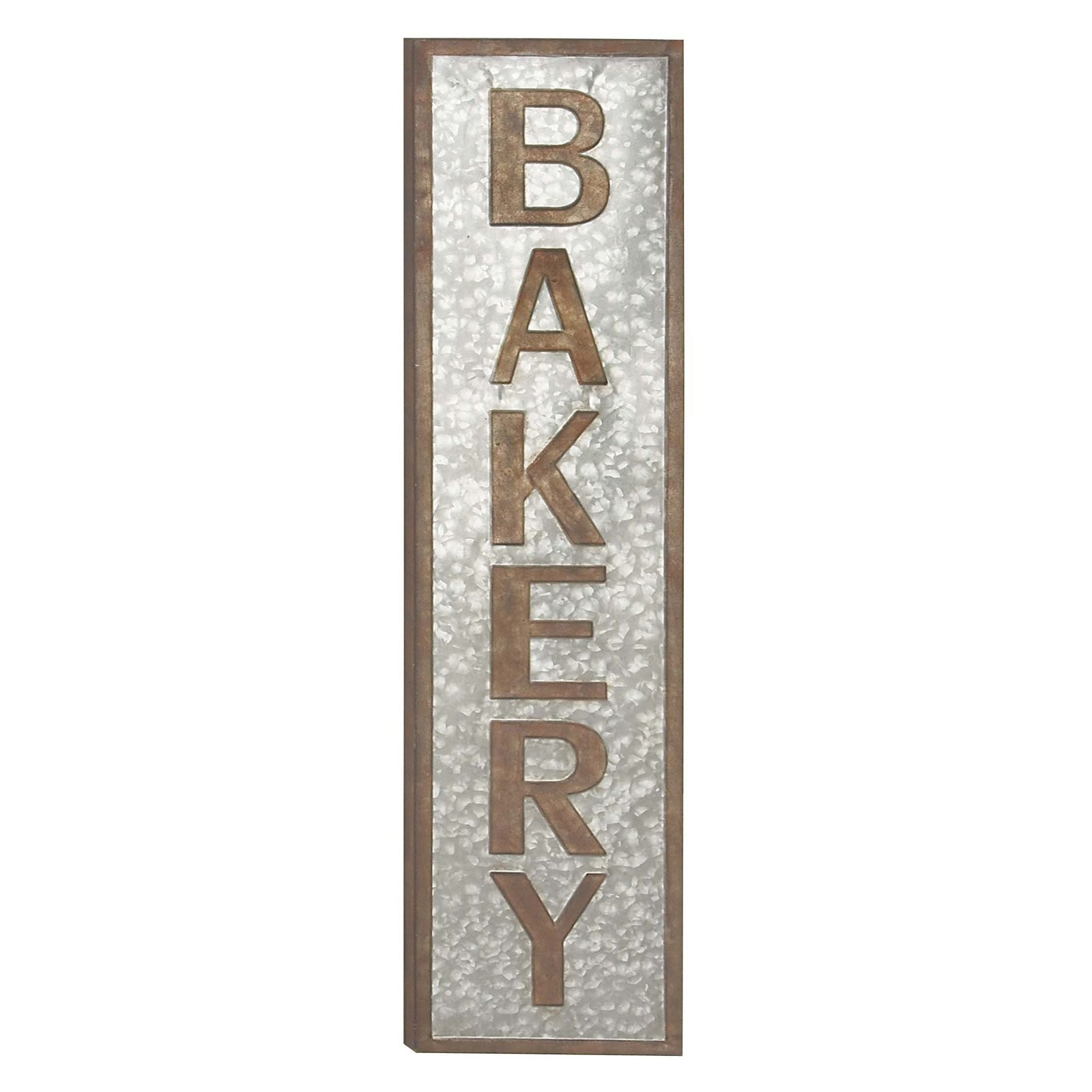 DecMode Iron Rectangular Bakery Wall Sign | Hayneedle