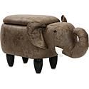 Critter Sitters 15"" Plush Animal Storage Ottoman - Elephant | HSN