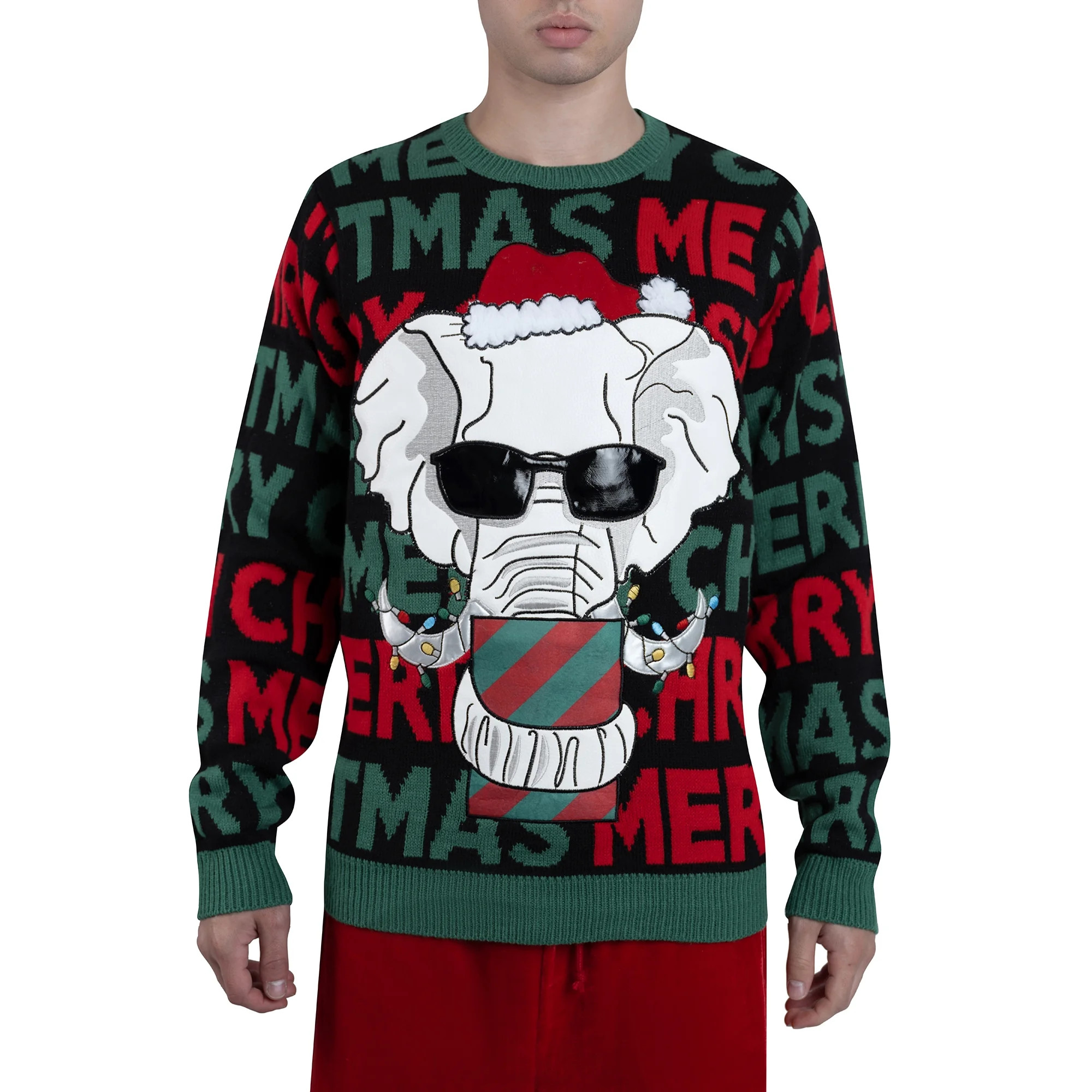 Holiday Time Men's & Big Men's Ugly Christmas Sweater, Sizes S-3XL | Walmart (US)
