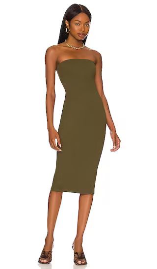 Lilian Strapless Dress in Dark Olive | Revolve Clothing (Global)