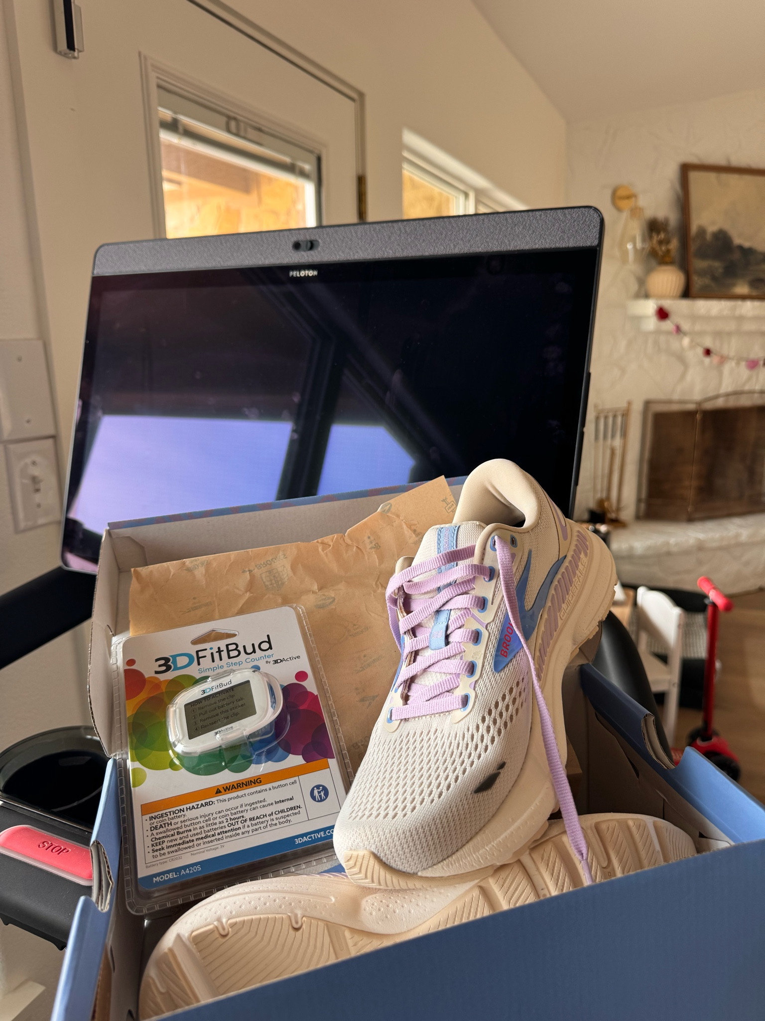 Got a used Peloton treadmill and a second dog so I needed to update my walking shoes sneakers and I don’t limit my Bluetooth exposure so I opted for this non Bluetooth step counter simple step counter 3D fit bud the running sneakers are brooks running and I did some research and these looked like the best for the money! Certain styles come in wide fit! Anyway add me on peloton too miaomalley 🤪🫶🏼 

#LTKFitness #LTKPlusSize #LTKShoeCrush