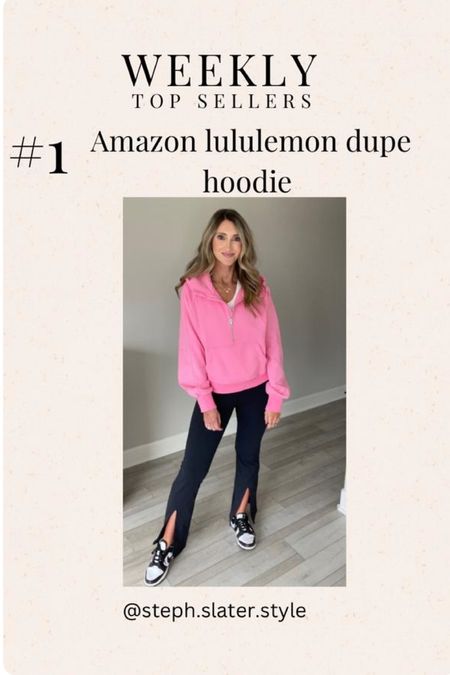 Weekly top sellers. Lululemon scuba dupe hoodie from Amazon. I’m in the medium. More colors. Split hem leggings. Nike dunks look alike. Casual. Mom style 

Follow my shop @steph.slater.style on the @shop.LTK app to shop this post and get my exclusive app-only content!

#liketkit #LTKunder50 #LTKstyletip #LTKFind
@shop.ltk
https://liketk.it/44eKZ

#LTKunder50 #LTKFind #LTKstyletip