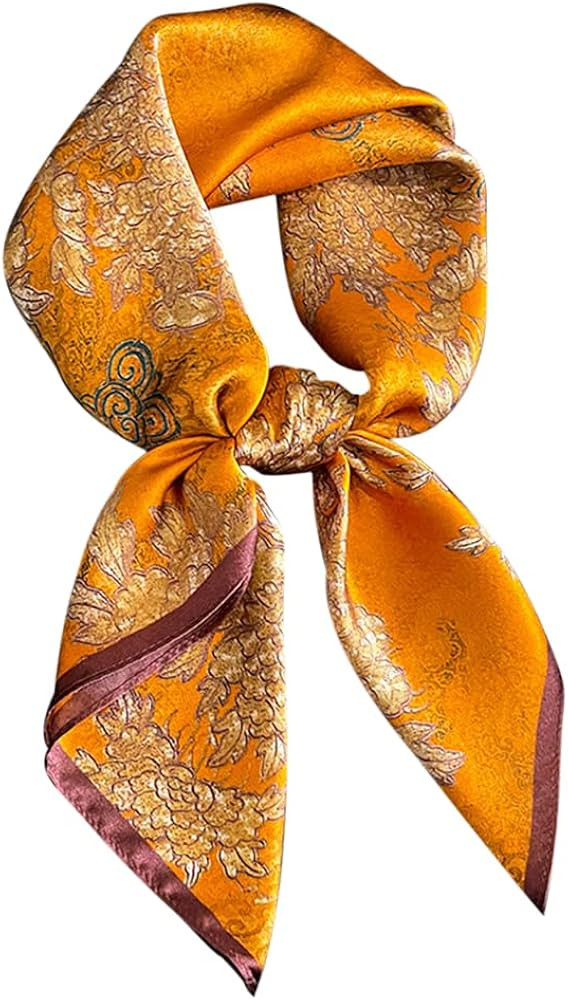 100% Pure Mulberry Silk Scarfs 26"x26" Square Scarf Women Neckerchief Headscarf hair scarf bandan... | Amazon (US)