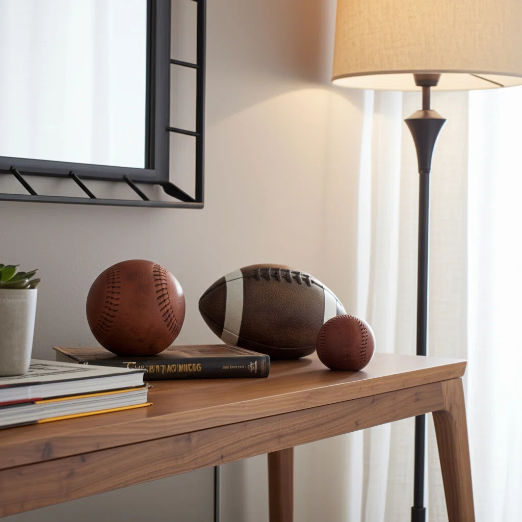 Decorative Objects Resin Polyresin Sports Ball Design for Home Office Living Room Set of 3 - 5", ... | Wayfair North America