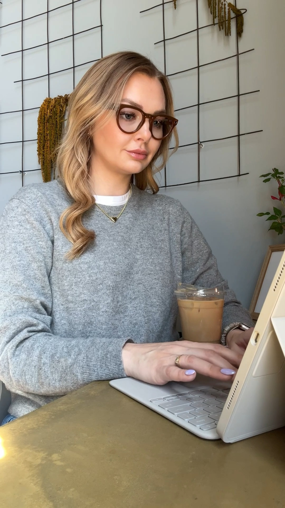 Classic cashmere sweater— sized up to large for slightly oversized fit