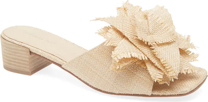 Flower Embellished Raffia Sandal (Women) | Nordstrom
