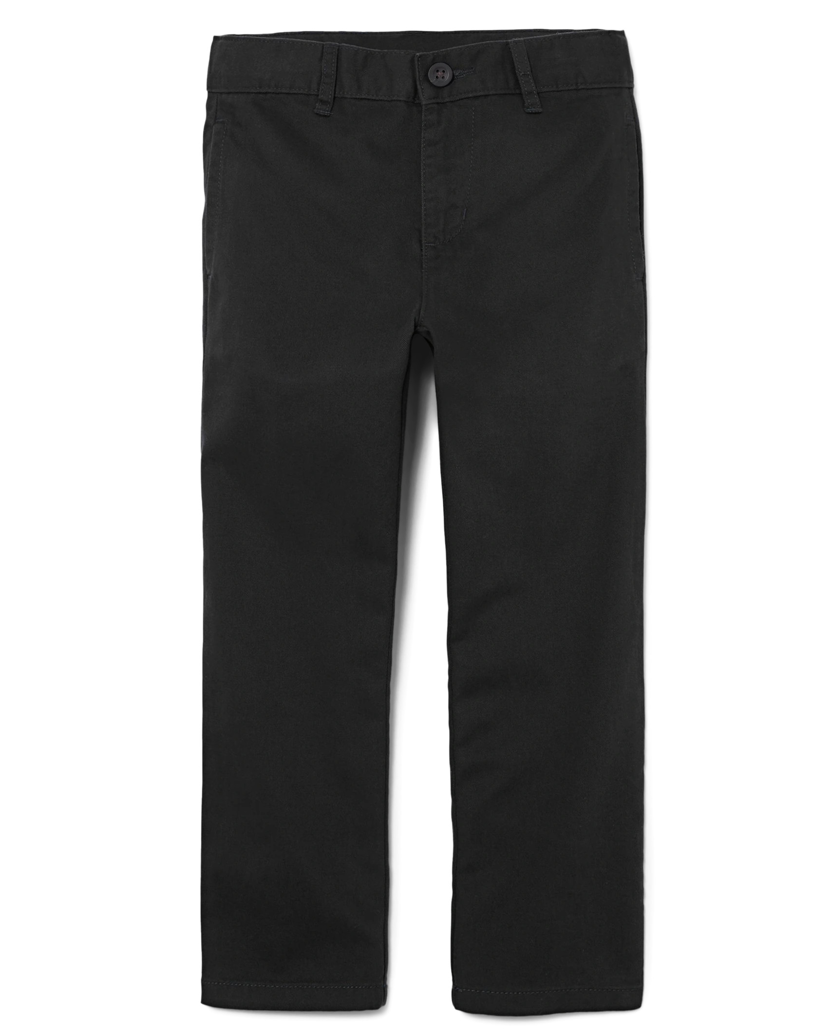 Boys Uniform Stretch Straight Chino Pants - black | The Children's Place