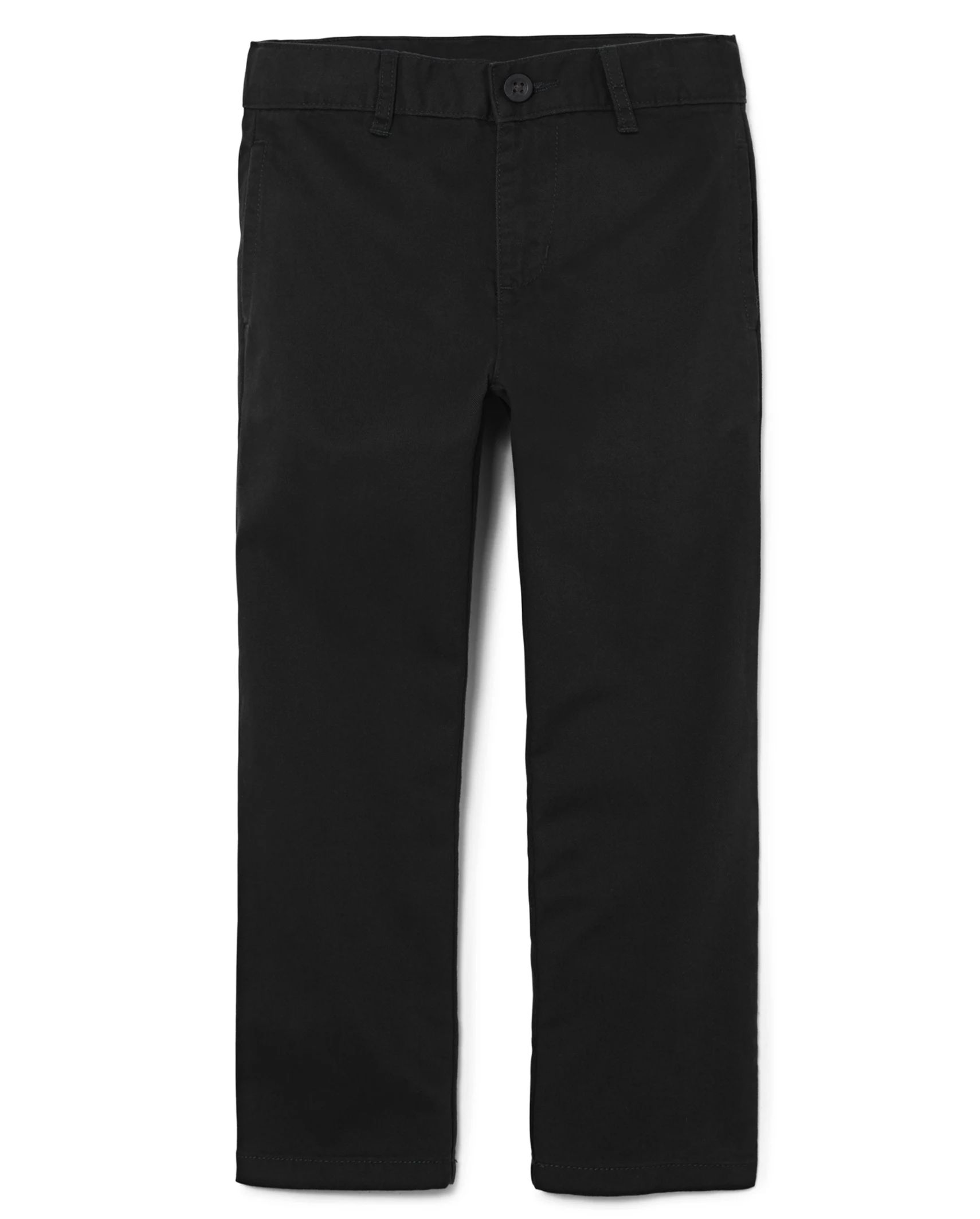 Boys Uniform Stretch Straight Chino Pants - black | The Children's Place