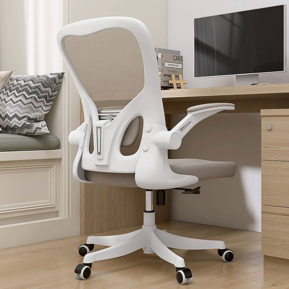 Monhey Desk Computer Chairs - Ergonomic with Lumbar Support & Flip-up Arms Home Office Height Adj... | Amazon (US)