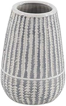 Deco 79 Farmhouse Ceramic Cylinder Vase, 6" x 6" x 10", White | Amazon (US)