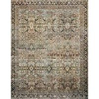 Loloi II Layla Collection LAY-03 Traditional Olive / Charcoal 7'-6" x 9'-6" Area Rug | Amazon (US)