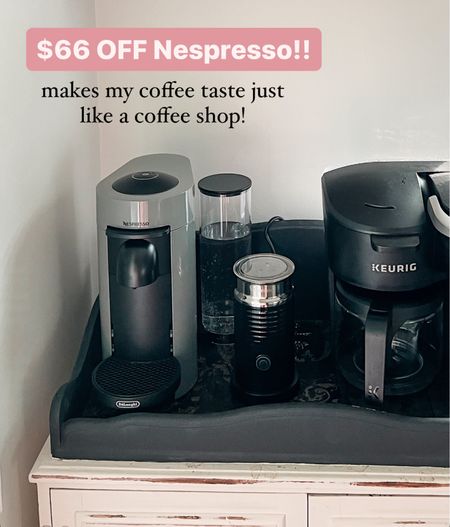 For only $153 I feel like this nespresso machine is a steal! It comes with an electric frother for cold or hot lattes/coffee AND the back portion of it is a trashcan for all of your coffee pods. The water tank can be moved on either side and it’s so simple and easy to use. It would also be an amazing gift idea

#LTKCyberWeek #LTKhome #LTKGiftGuide