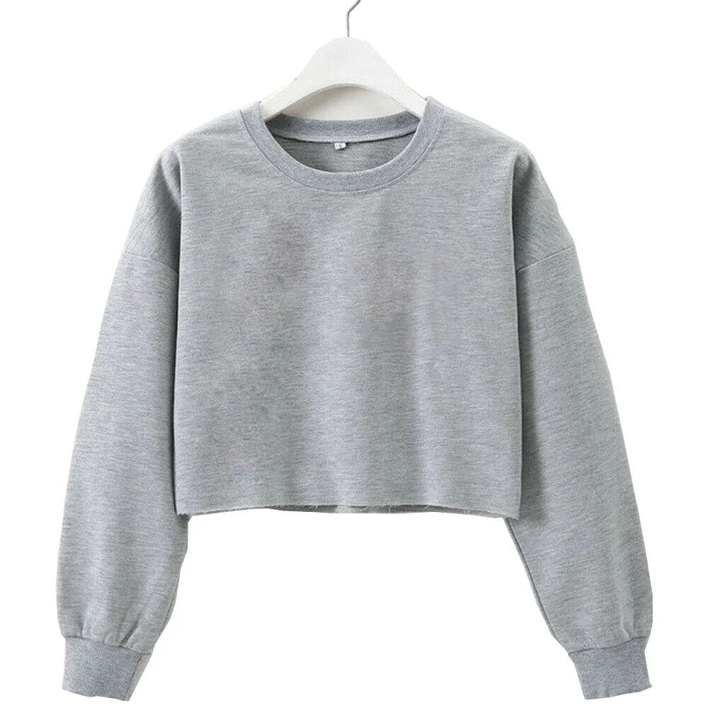 Ma&Baby Womens Casual Long Sleeve Sweatshirt Jumper Sweater Crop Top Coat - Walmart.com | Walmart (US)