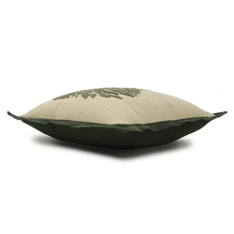 Better Homes & Garden 20"x20" Evergreen Embroidery Decorative Throw Pillow(1 Count) | Walmart (US)