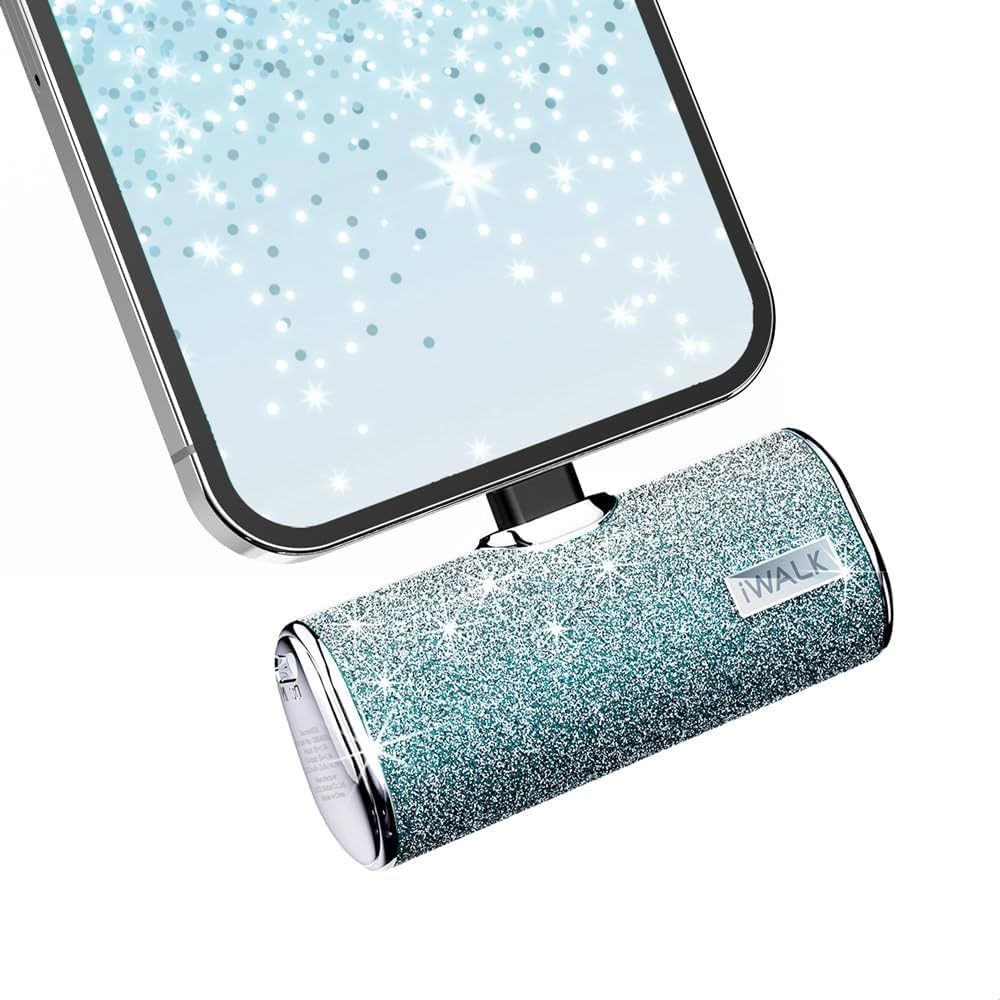 iWALK Small Portable Charger Power Bank 4500mAh Ultra-Compact Sparkly Battery Pack Compatible wit... | Amazon (US)