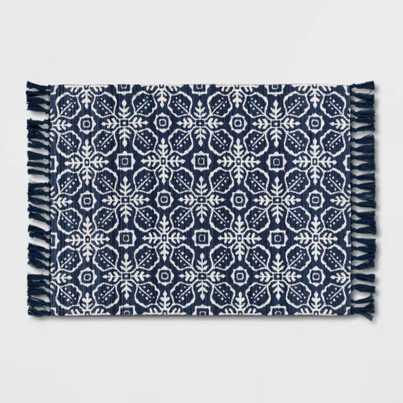 2'x3' Indoor/Outdoor Blue Tile Scatter Blue - Opalhouse™ | Target