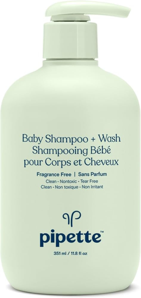 Pipette Baby Shampoo and Body Wash - Fragrance Free, Tear-Free Bath Time, Hypoallergenic, Moistur... | Amazon (US)
