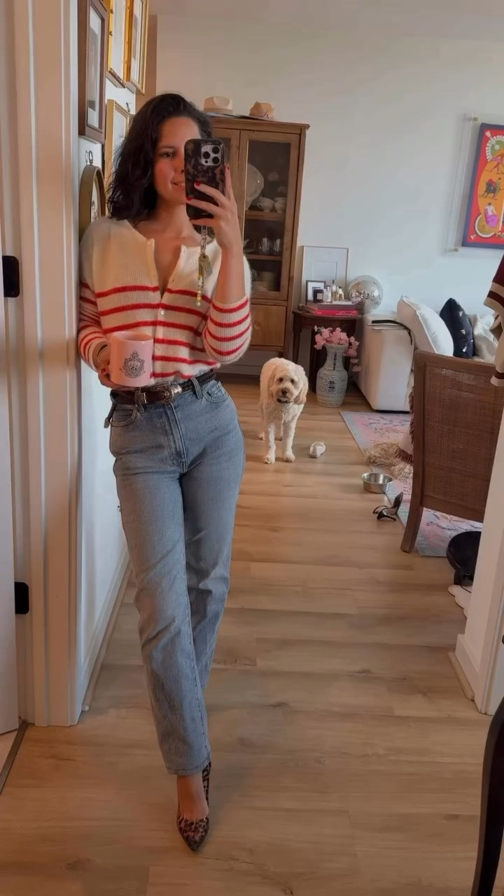 Somehow we lost the plot defining chic outfits as neutrals only. To me, a little pop of color or print detail feels intentional without being forced. 

Khaite jeans
Sezane sweater 

Casual chic outfits, spring outfit, casual date night outfit #sezanelovers
