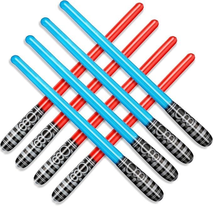 Novelty Place Inflatable Light Saber Sword Toys Set for Kids Party Favors, 30 Inches (Pack of 8) | Amazon (US)