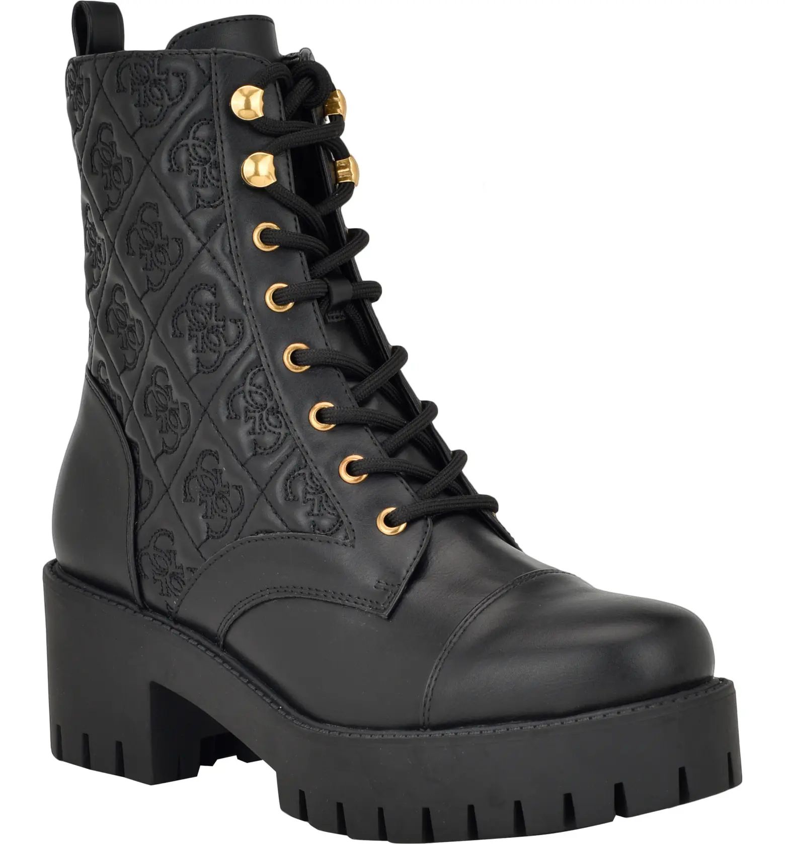 GUESS Waite Quilted Combat Boot (Women) | Nordstrom | Nordstrom