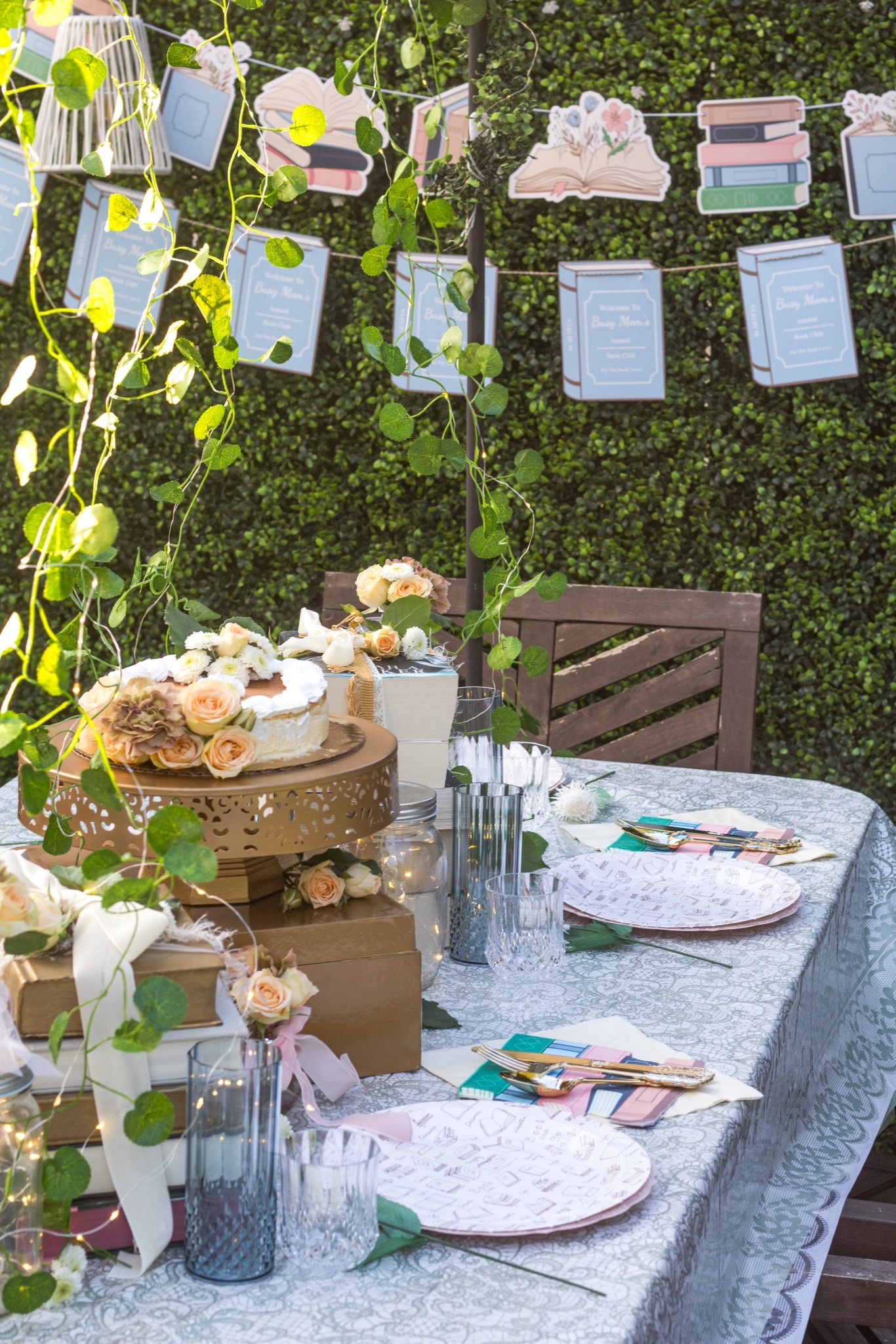 Busy moms book club dinner party 📚 host a romantic, ethereal dinner patio at home for your gals and find all the best party supplies for it here! For your fictional friends and friends irl 🤩  #bookclub #dinnerparty #patioparty #partyhosting #romantasy 

#LTKParties #LTKHome #LTKStyleTip