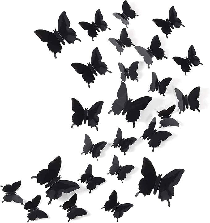 3D Butterfly Wall Decor, 48PCS Removable Mural Stickers Wall Stickers Decal for Home and Room Dec... | Amazon (US)