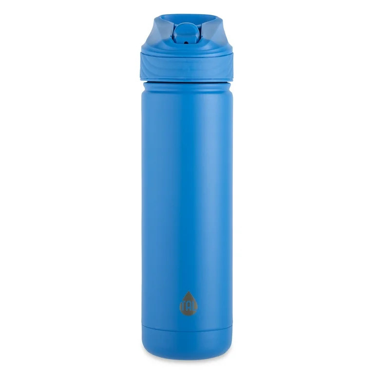 TAL 26oz Stainless Steel Ranger Water Bottle with Easy Sip Straw, Blue | Walmart (US)