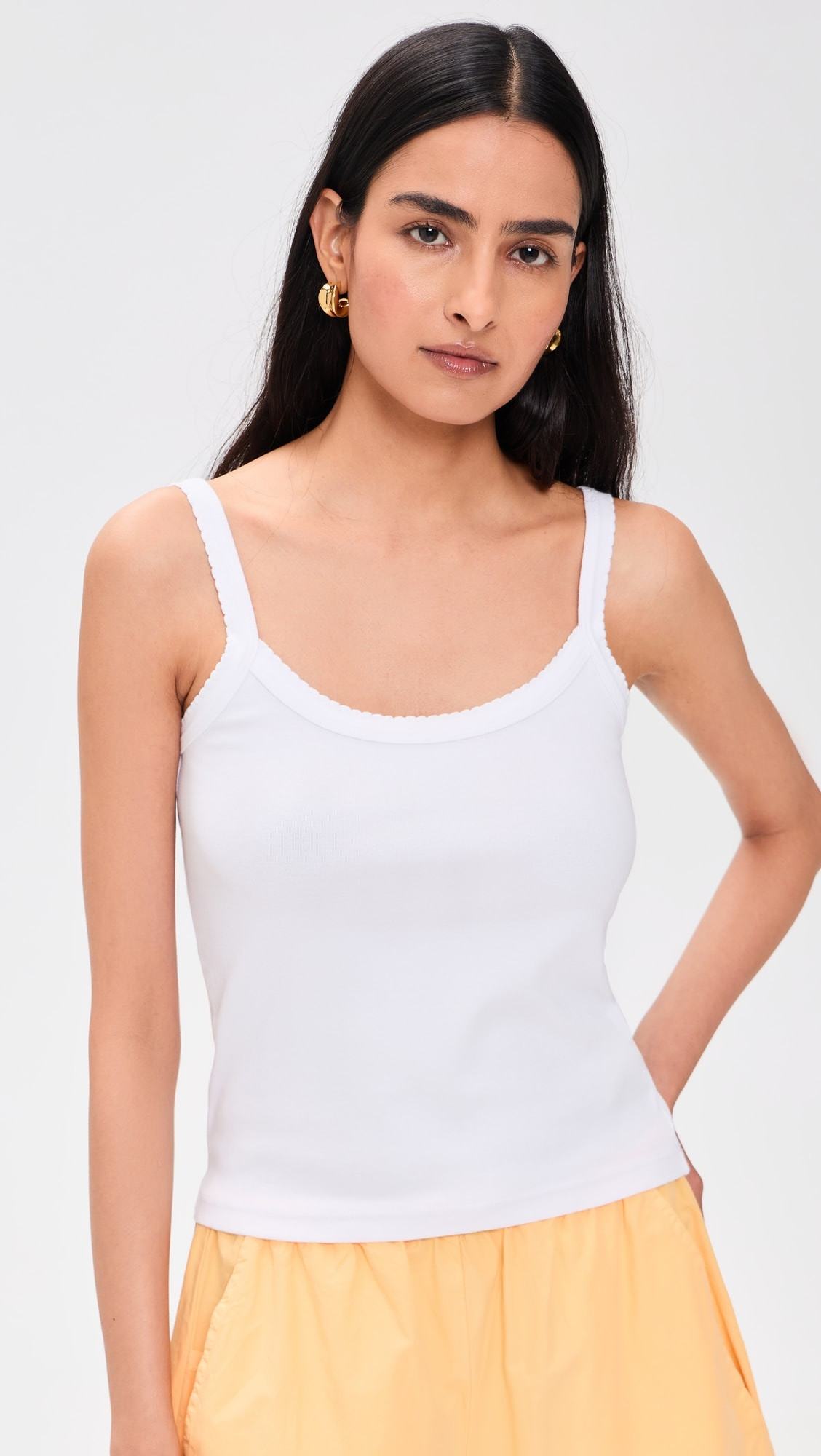 The Baby Rib Scallop Tank | Shopbop