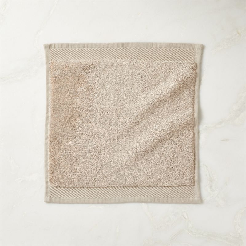 Arlow Organic Cotton Beige Washcloth | CB2 | CB2
