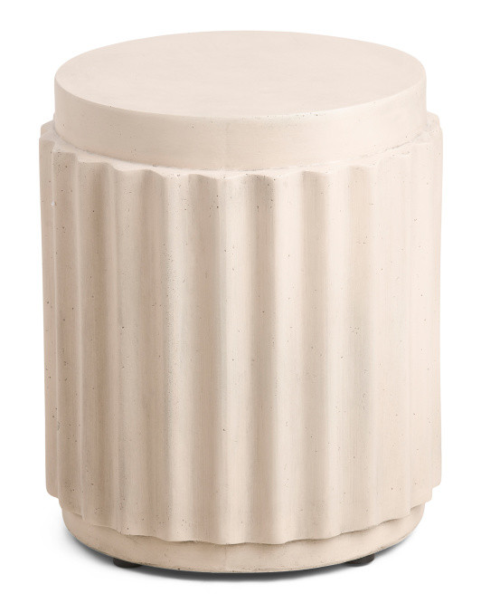 15in Faux Smooth Concrete Accent Table | TJ Maxx