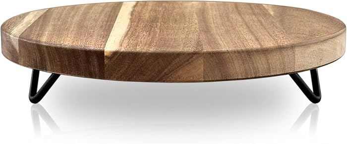 Decorative Round Wood Riser for Display,Pedestal Tray for Home or Kitchen and Bathroom Countertop... | Amazon (US)