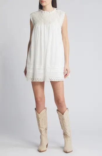 Shea Smocked Yoke Shift Minidress | Nordstrom