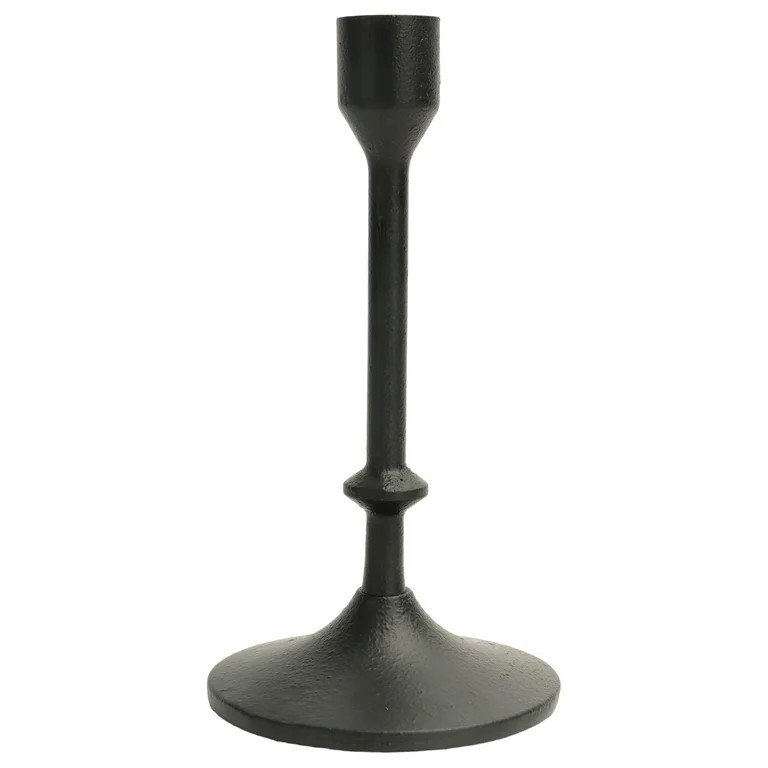 Better Homes & Garden 7.8" Decorative Black Cast Iron Taper Candle Holder, Large - Walmart.com | Walmart (US)