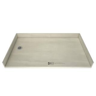 Tile Redi Redi Free 34 in. x 60 in. Barrier Free Shower Base with Left Drain and Polished Chrome ... | The Home Depot
