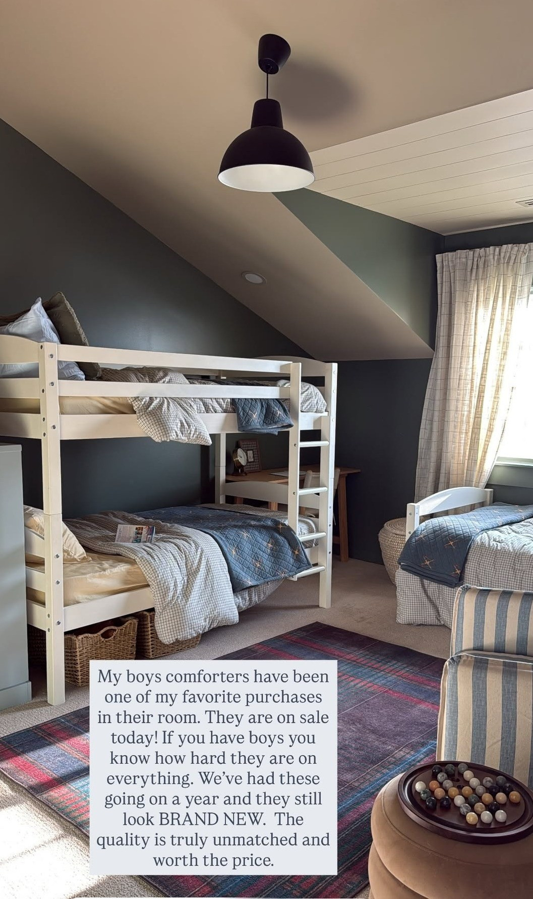 These comforters have held up so well. A year in and they look brand new, even if my boys have been hard on them. High quality and 30% off today! 

 #LTKmomlife #LTKSaleAlert