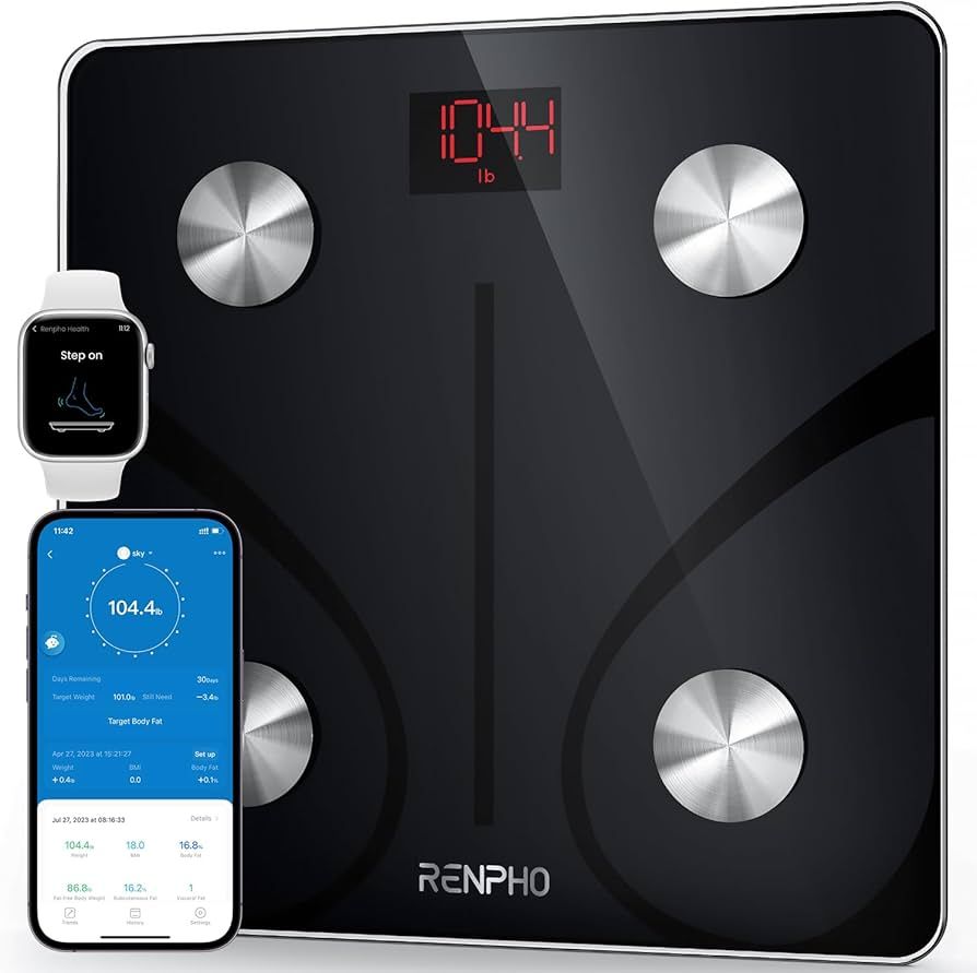 RENPHO Smart Scale for Body Weight, FSA HSA Eligible, Digital Bathroom Scale BMI Weighing Bluetoo... | Amazon (US)