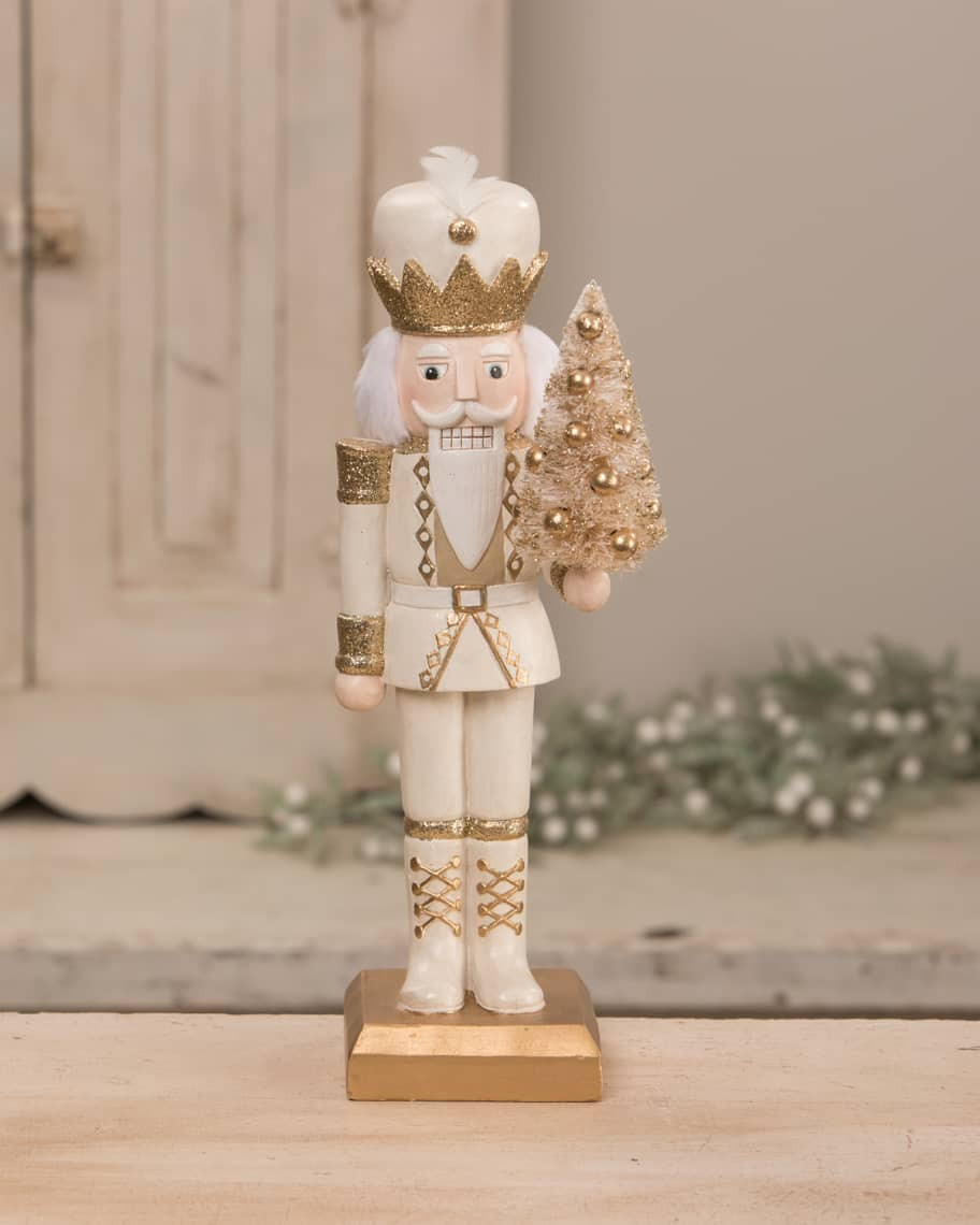 Bethany Lowe Winter White Nutcracker | Horchow