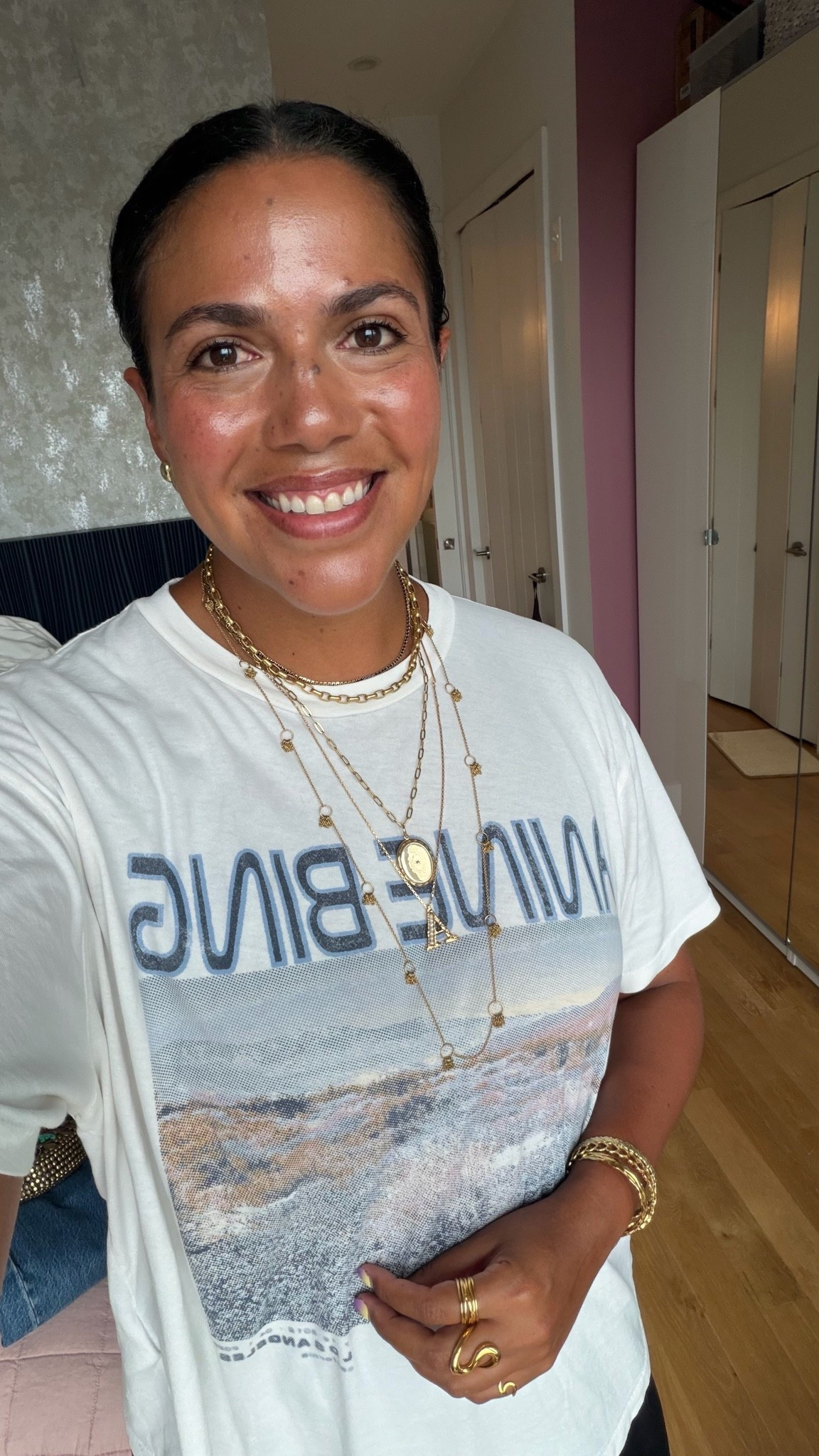 I love stacking gold jewelry! Picking different weights of necklace chains helps them stay untangled. 

The ones I’m wearing are fairly old, but they’re mostly Madewell and I’ve linked similar below!

#LTKootd