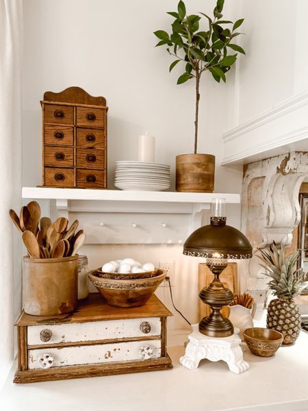 See how we added these new products from Amazon with our antique home decor pieces in our kitchen to great this great look! 

#LTKSeasonal #LTKhome #LTKstyletip