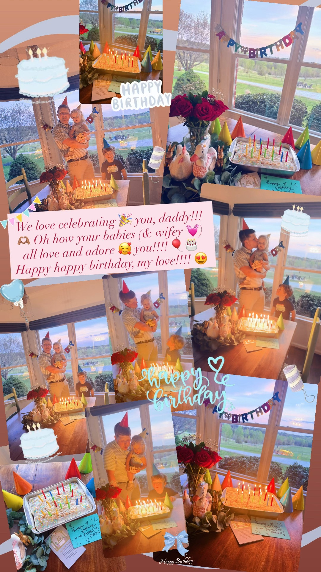 We love celebrating 🎉 you, daddy!!! 🫶🏽 Oh how your babies (& wifey 💓) all love and adore 🥰 you!!!! 🎈🎂 Happy happy birthday, my love!!!! 😍 