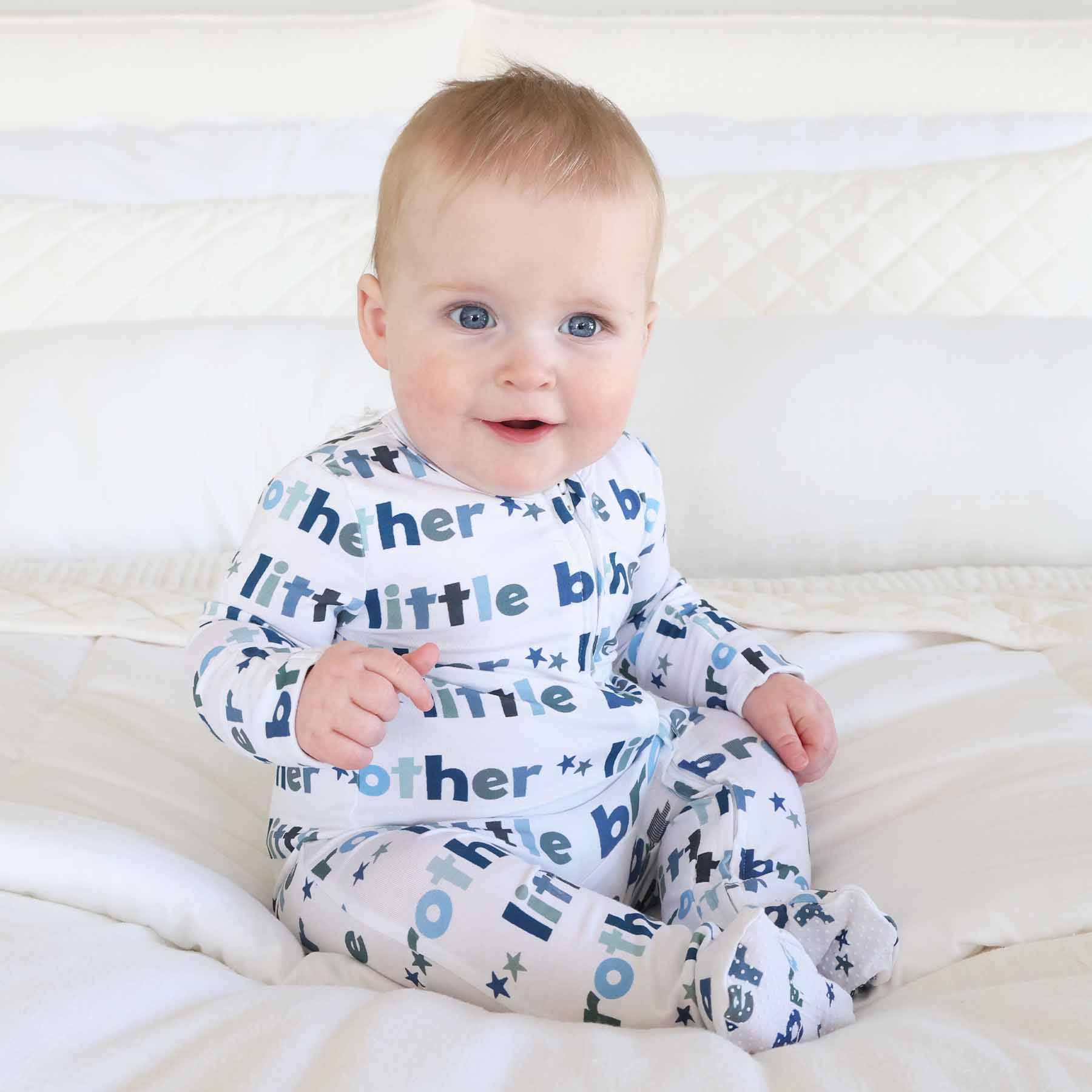 Little Brother Zipper Footie | Caden Lane