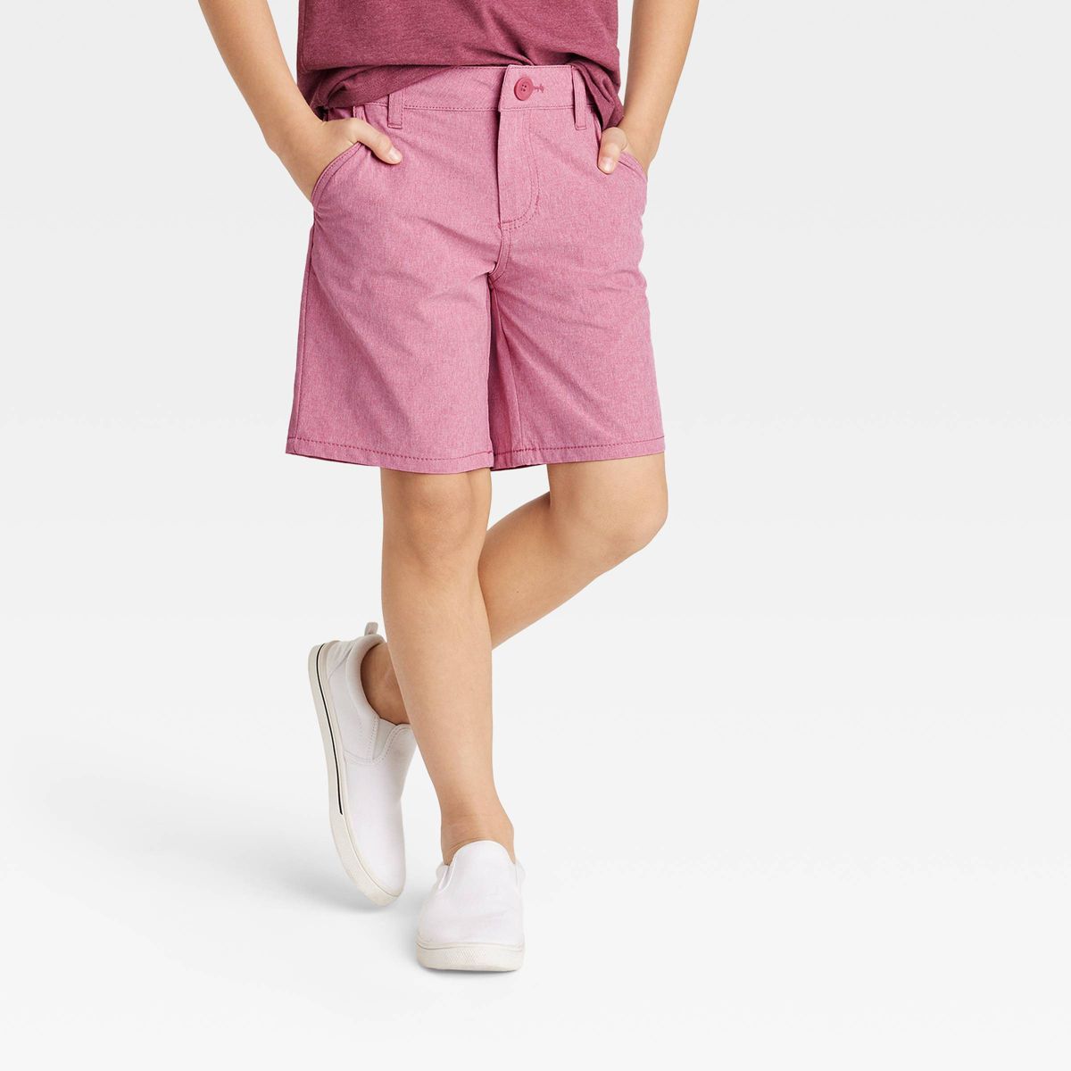 Boys' Quick Dry Flat Front 'At the Knee' Chino Shorts - Cat & Jack™ | Target