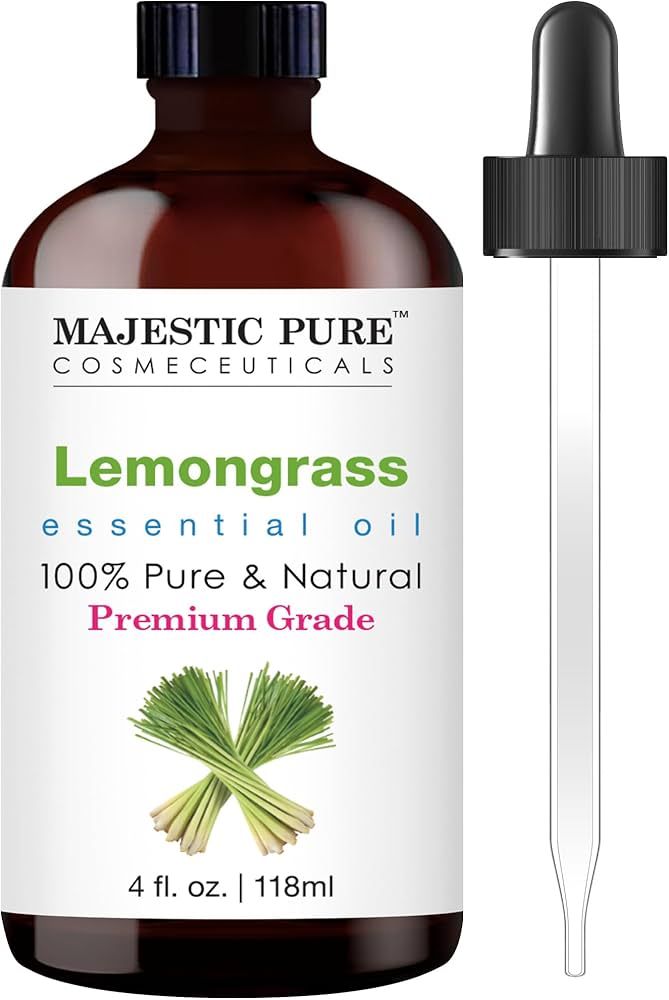 MAJESTIC PURE Lemongrass Essential Oil | 100% Pure and Natural Lemongrass Oil | Premium Grade Ess... | Amazon (US)